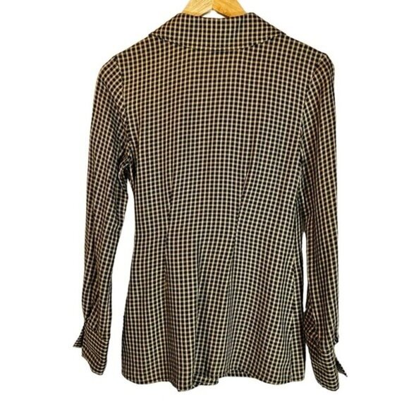 Something Navy Plaid Wrap Style Blazer XS Academia Preppy Collegiate Old Money - Picture 3 of 7